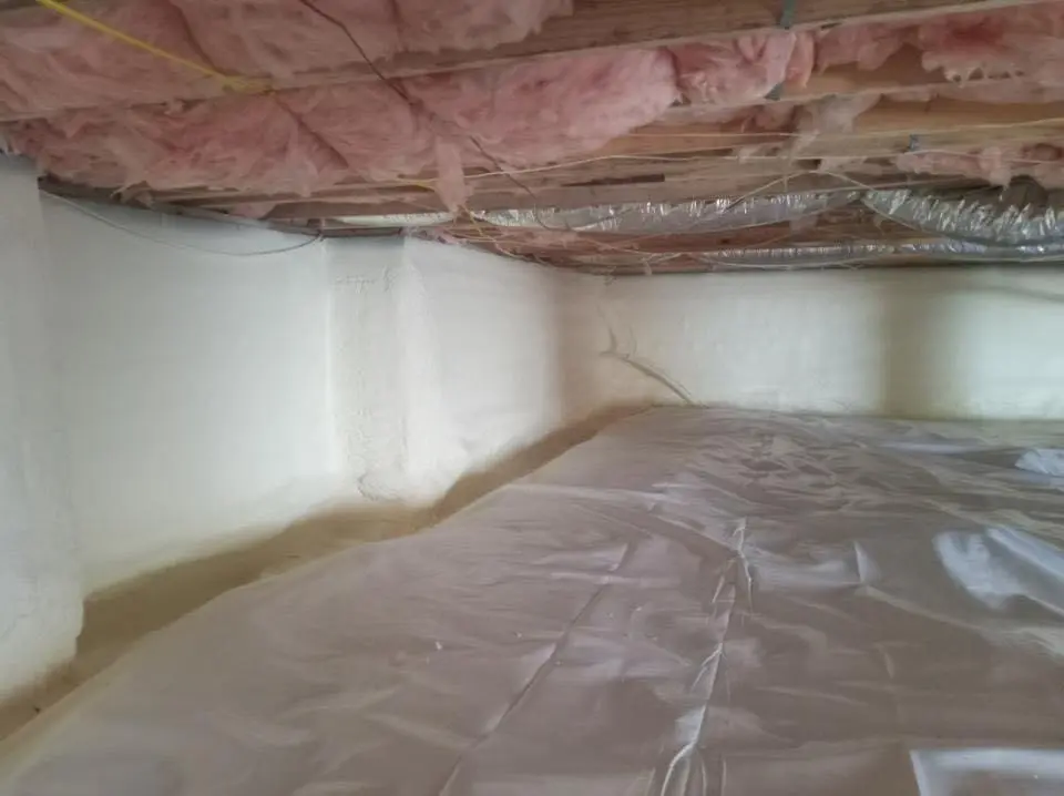Crawl space encapsulation with closed-cell spray foam for Flat Roof Repair in Sumpter